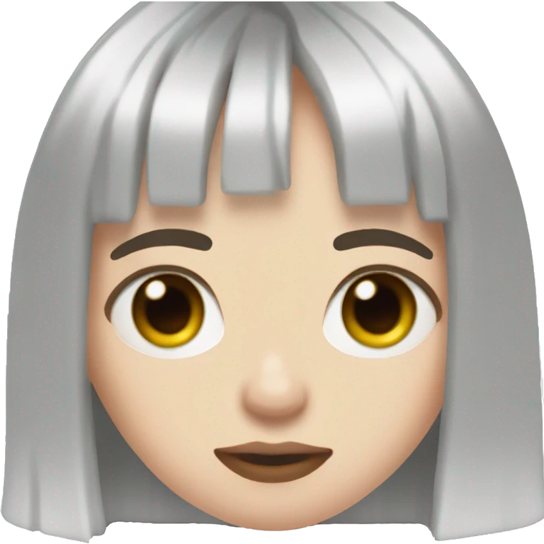 billie eilish with blan hair and bangs emoji