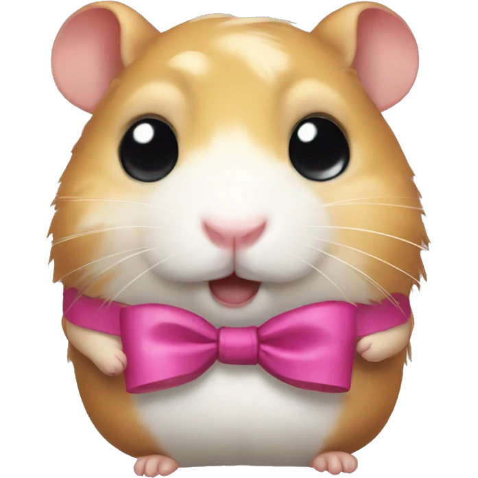 hamster with tears and a bow emoji