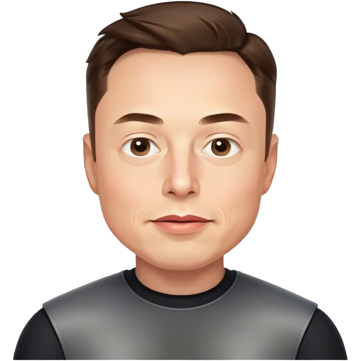 elon musk thinking photorealistic emoji