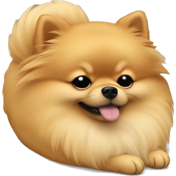 Pomeranian sleeping emoji