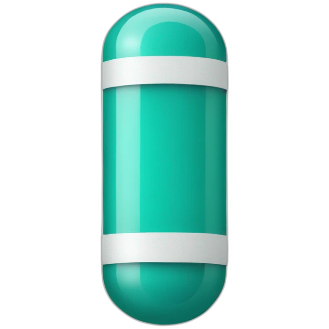 teal medicine capsule emoji