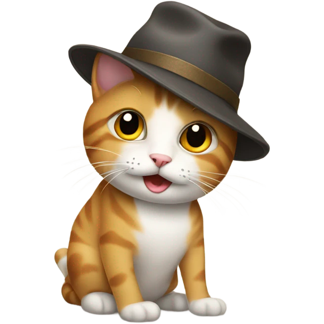Cat wearing a hat emoji