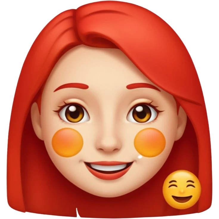 girl emoji with cheeks and nose noticeably red from sunburn, no text emoji