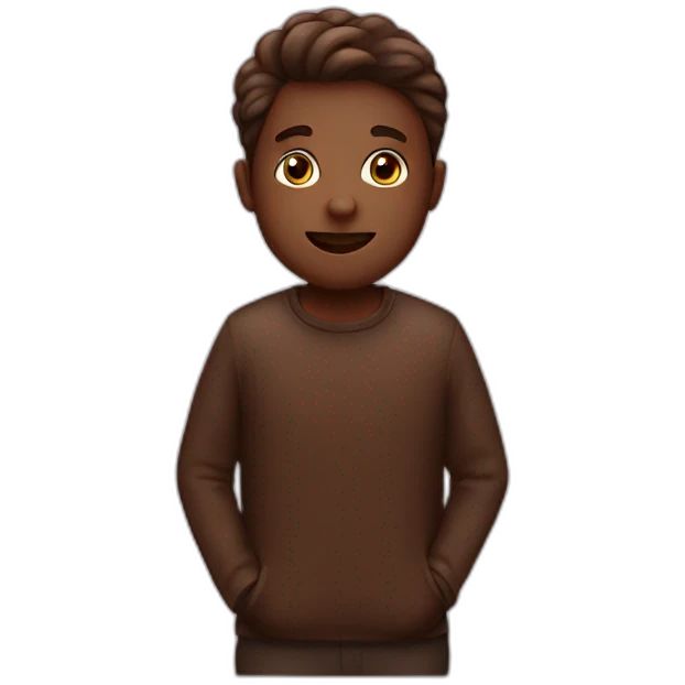 A person with choclate emoji