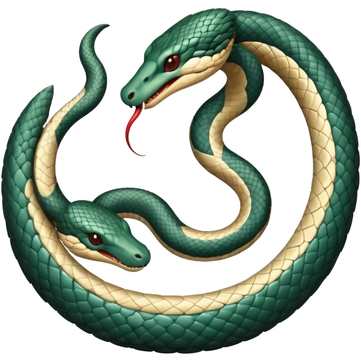 ouroboros, stylized snake eating its own tail emoji