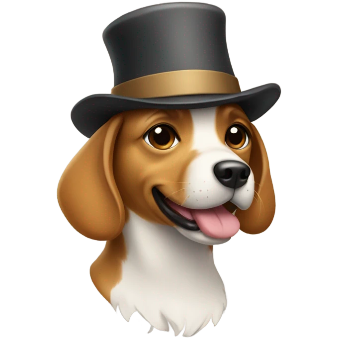 Dog with hat emoji