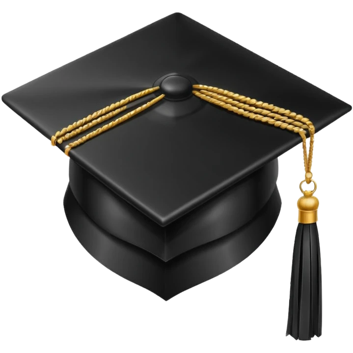 black grad cap emoji