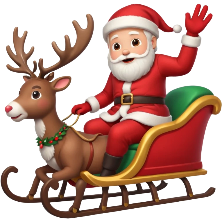 Santa Claus on a sleigh emoji