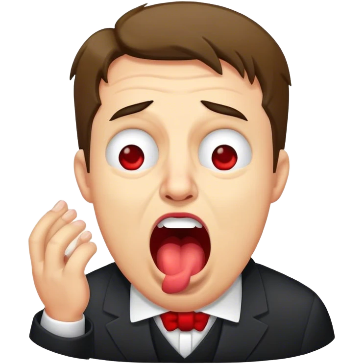 Yawning pastor drunk emoji