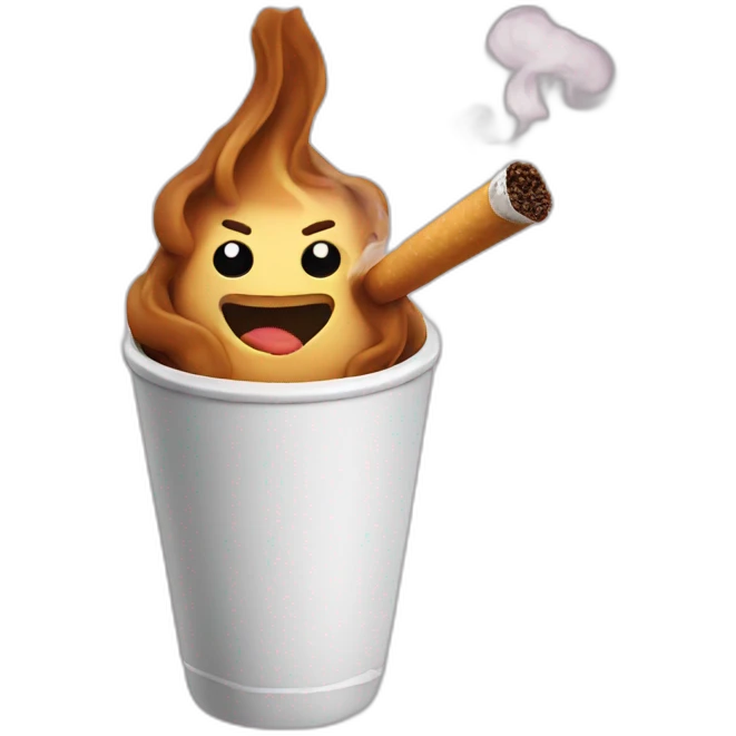 Shake smoking emoji