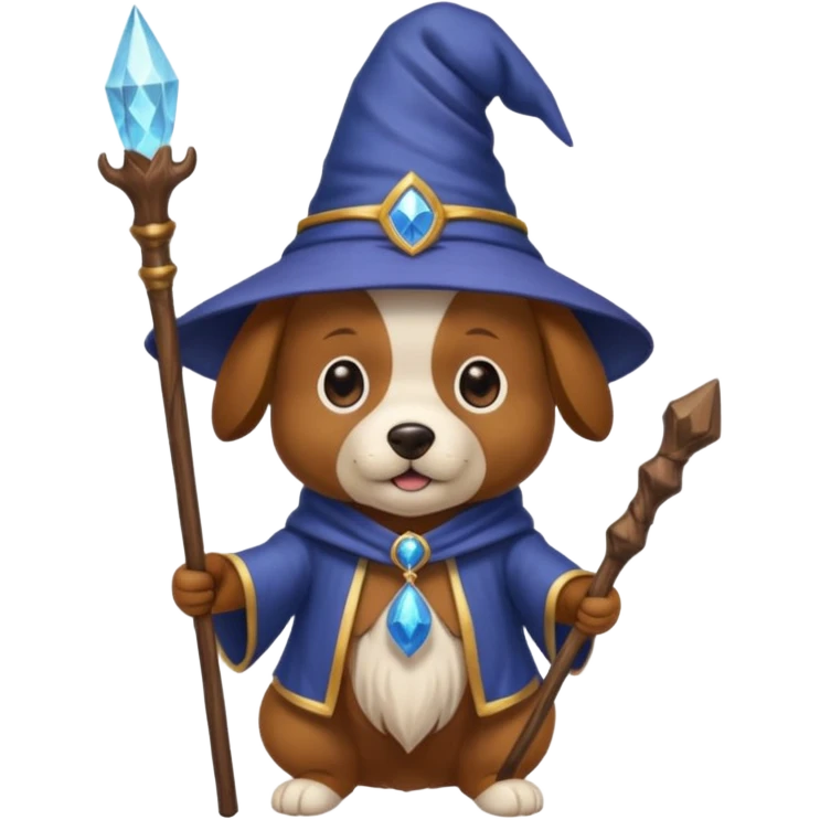Dog wizard emoji