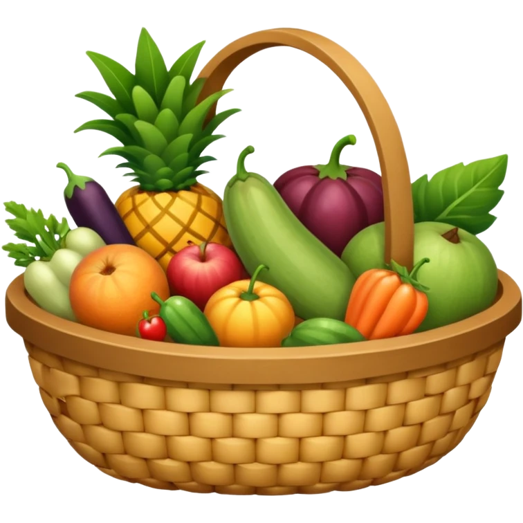 panier de fruits et légumes emoji