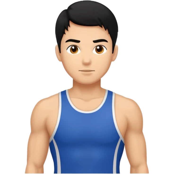 mach mir eine sportiliche männliche person mit schwarzen haaren emoji