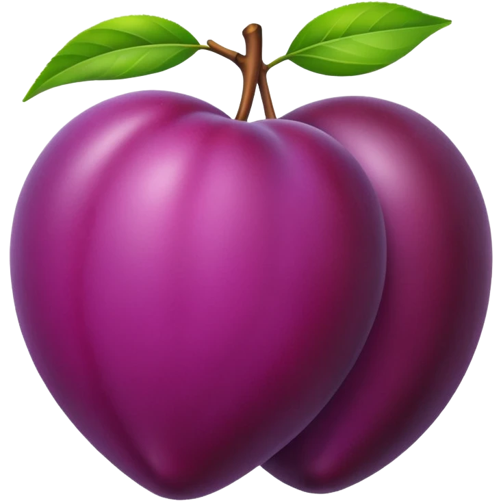 plum fruit, simple, vibrant, no text emoji