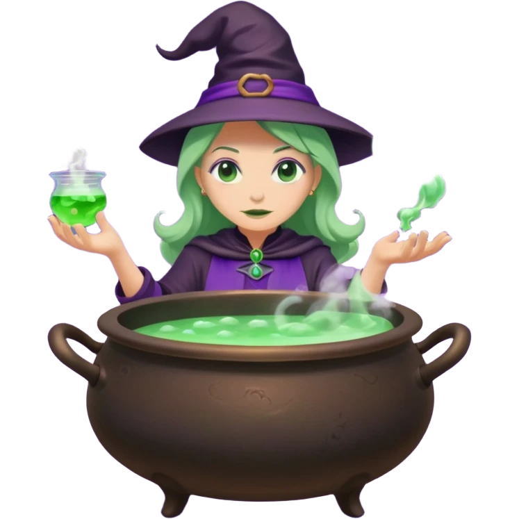 green witch cooking potion emoji
