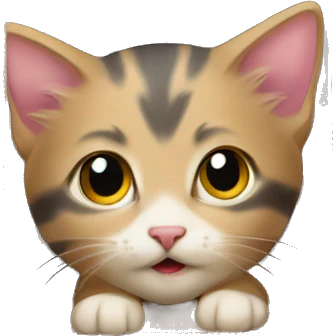 kitten peeking out of a box emoji