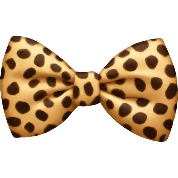 cheetah print bow emoji