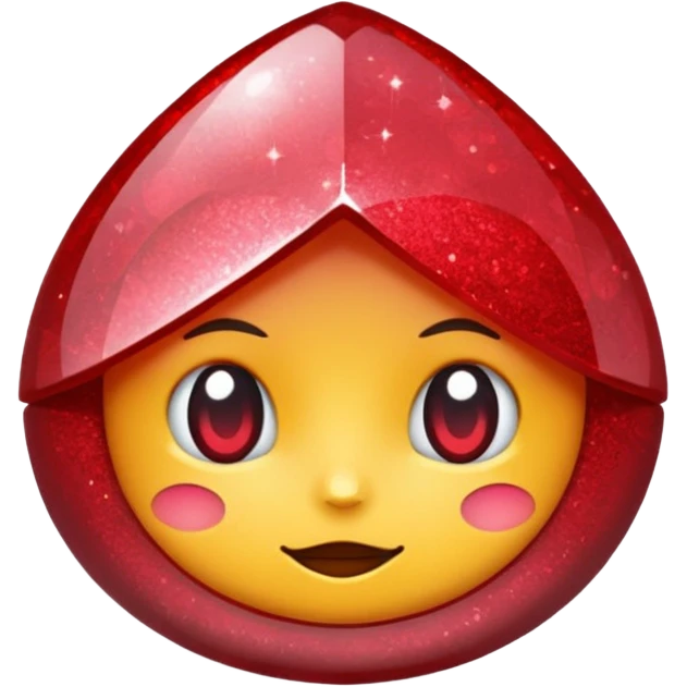 Ruby glitter RED emoji