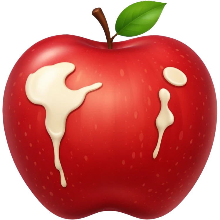 apple emoji with vitiligo skin pattern emoji