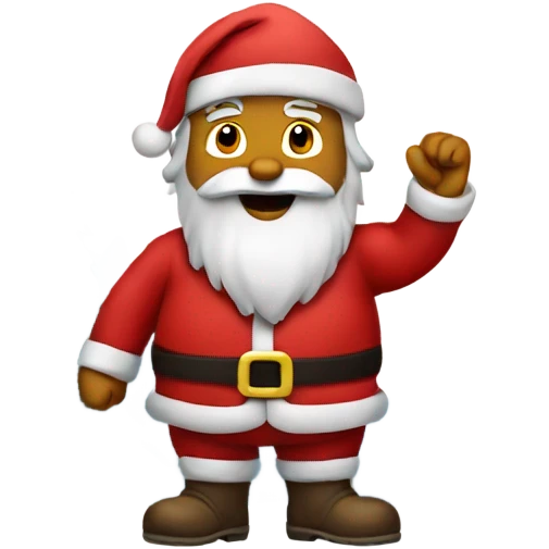 Santa in thr mountain  emoji