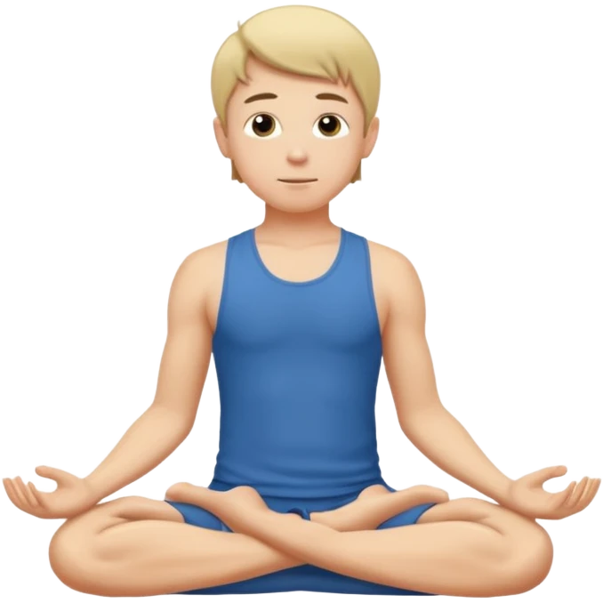 boy yoga pose emoji