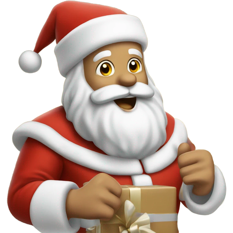 santa clause celebrating new years day 2025 emoji