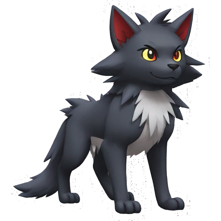 Litten-Zoroark-Mightyena-Zorua full body emoji