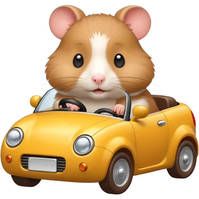 Hamster driving car emoji