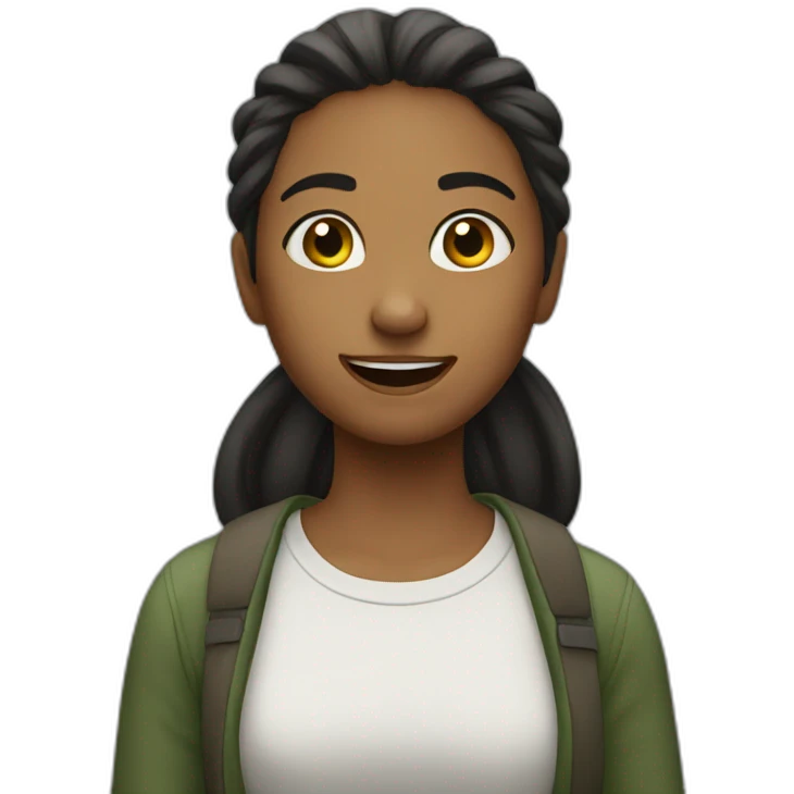 girl saying words like comics emoji