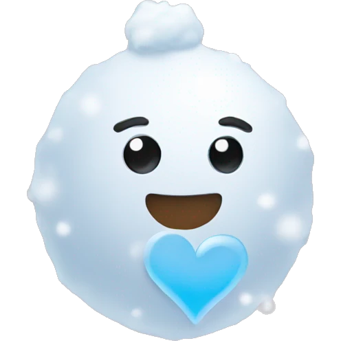 Snow and heart emoji