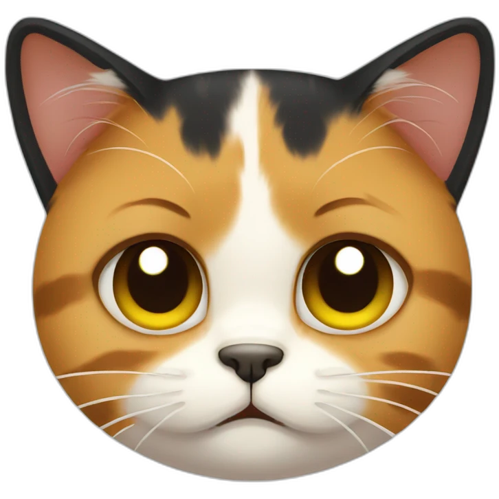 Calico cat sad emoji