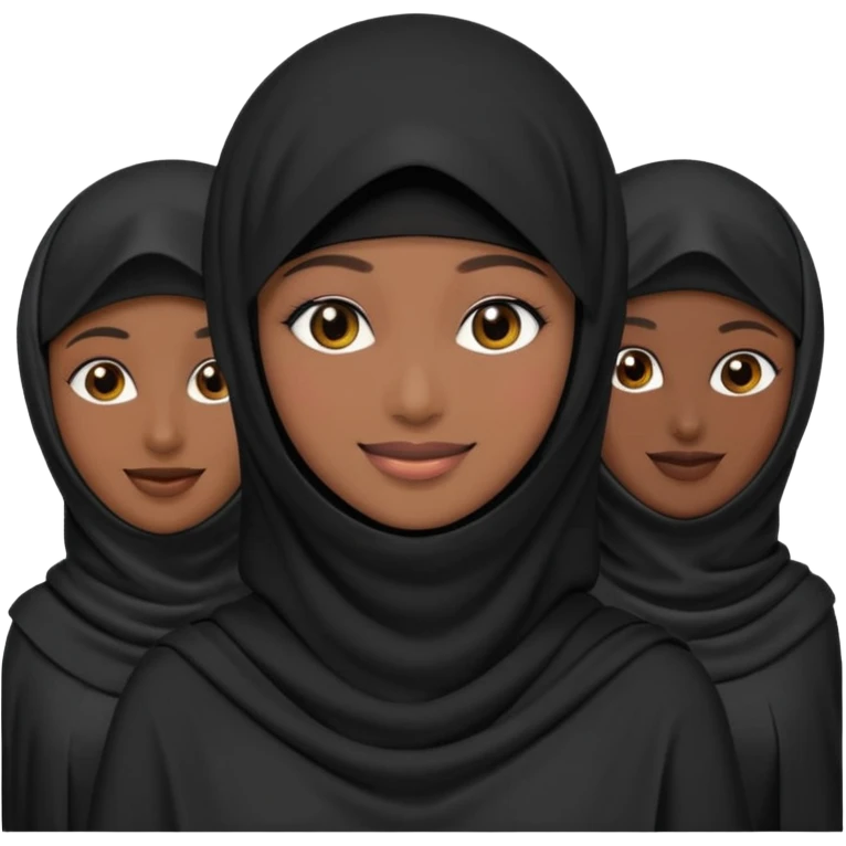 Black bedoon essm niqab wearing women emoji