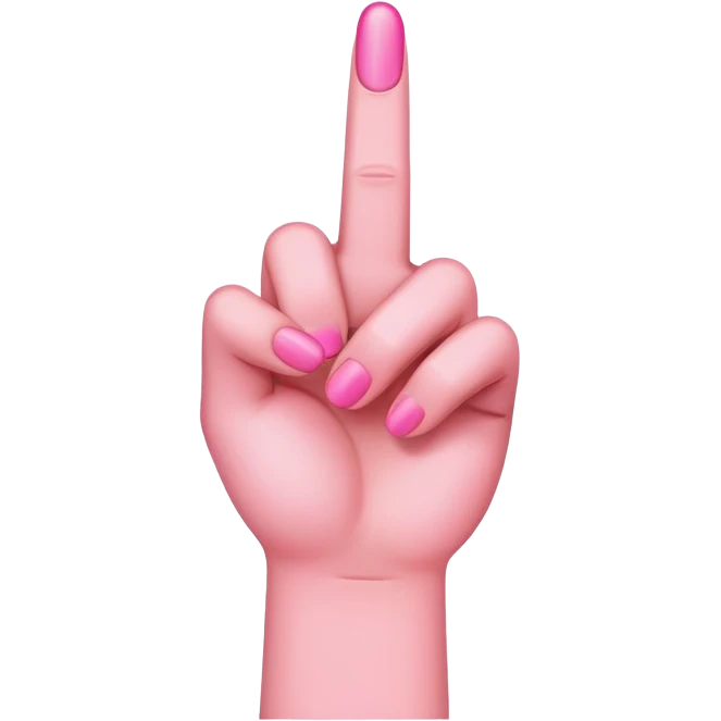 pink middle finger emoji