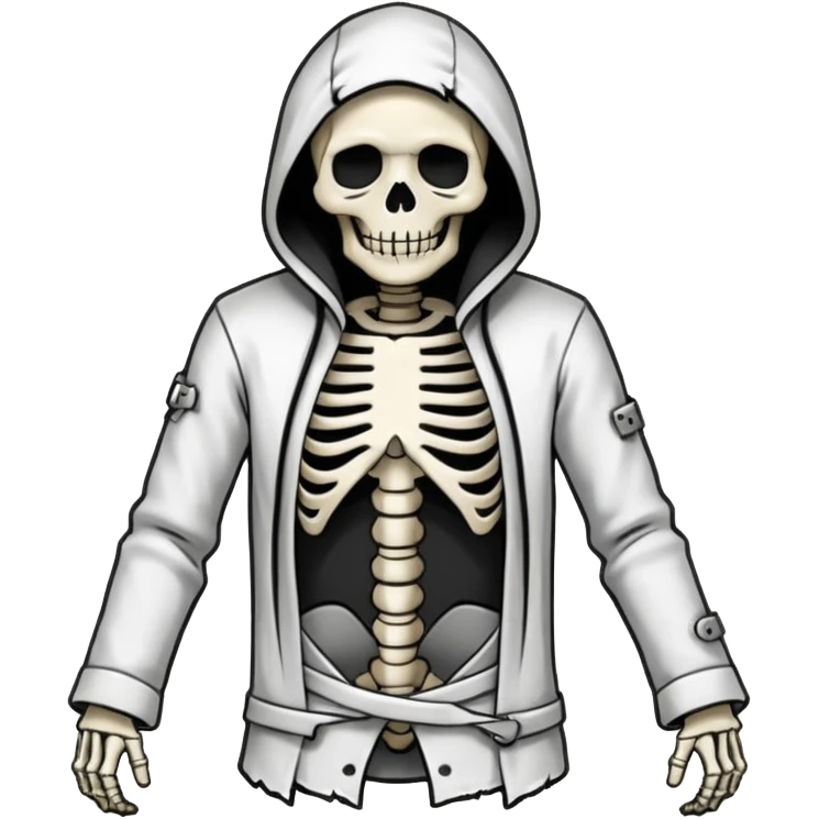 make a graffiti sticker that says STRAIGHT PSYCHO with a skeleton in a straight jacket emoji