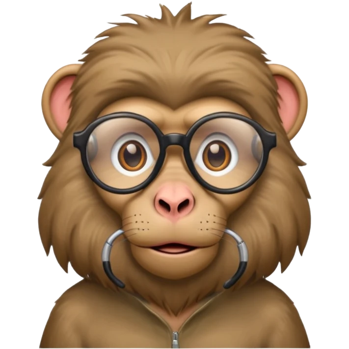 Baboons with glasses emoji
