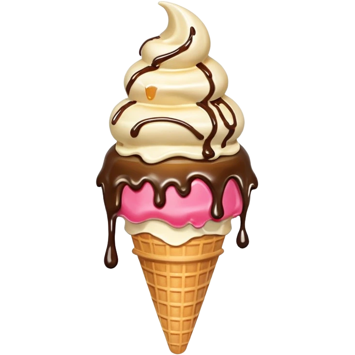 An ice cream cone emoji