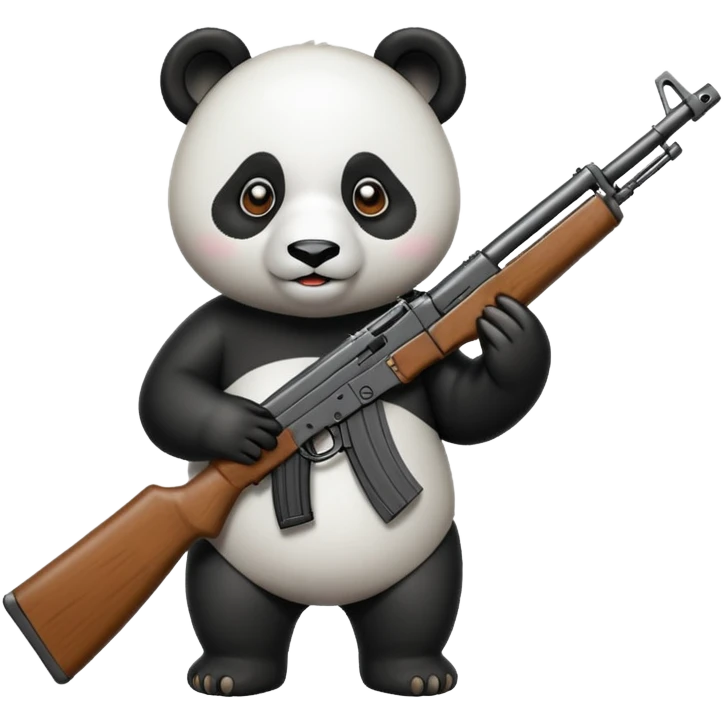 PANDA WITH one AK47 emoji