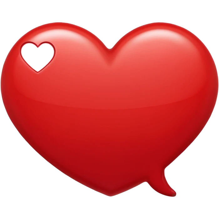 speech bubble with a heart inside emoji