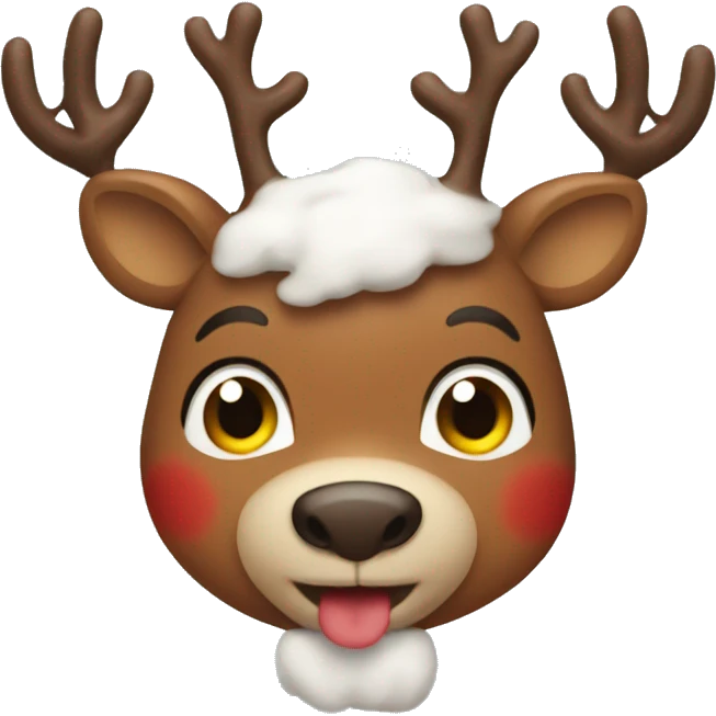 rudolph happy and cute emoji