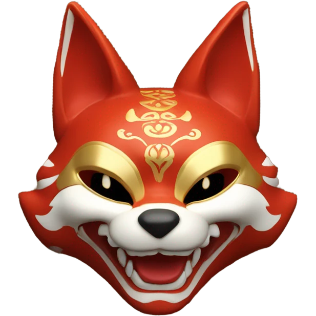 red kitsune mask emoji