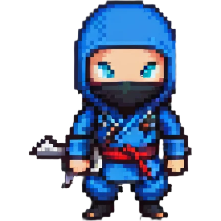 a pixel art ninja character emoji