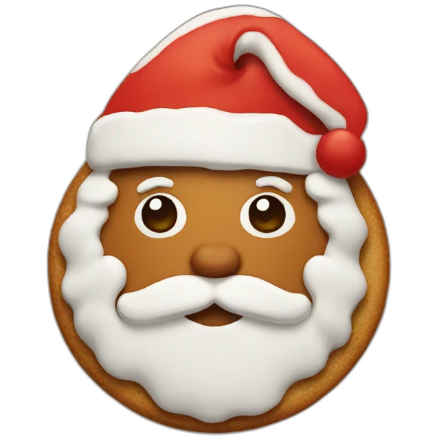 Gingerbread Santa cookie emoji