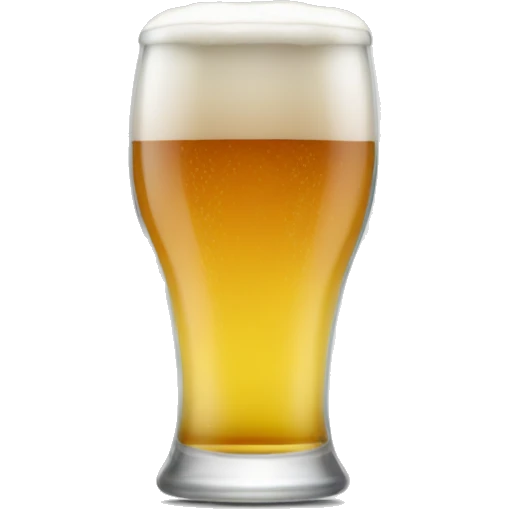 Half empty beer glass emoji