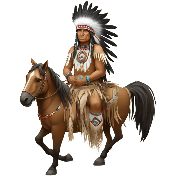 Chief with horse  emoji