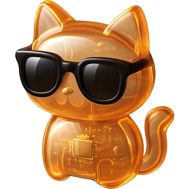 Cat wearing sunglasses emoji