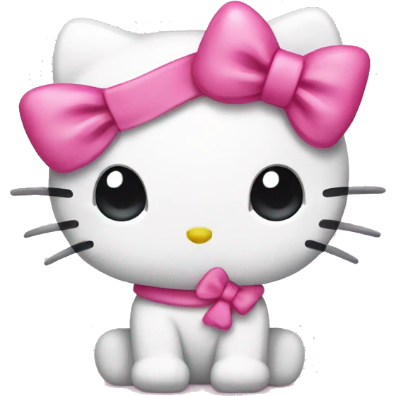 Hello Kitty with pink bow emoji