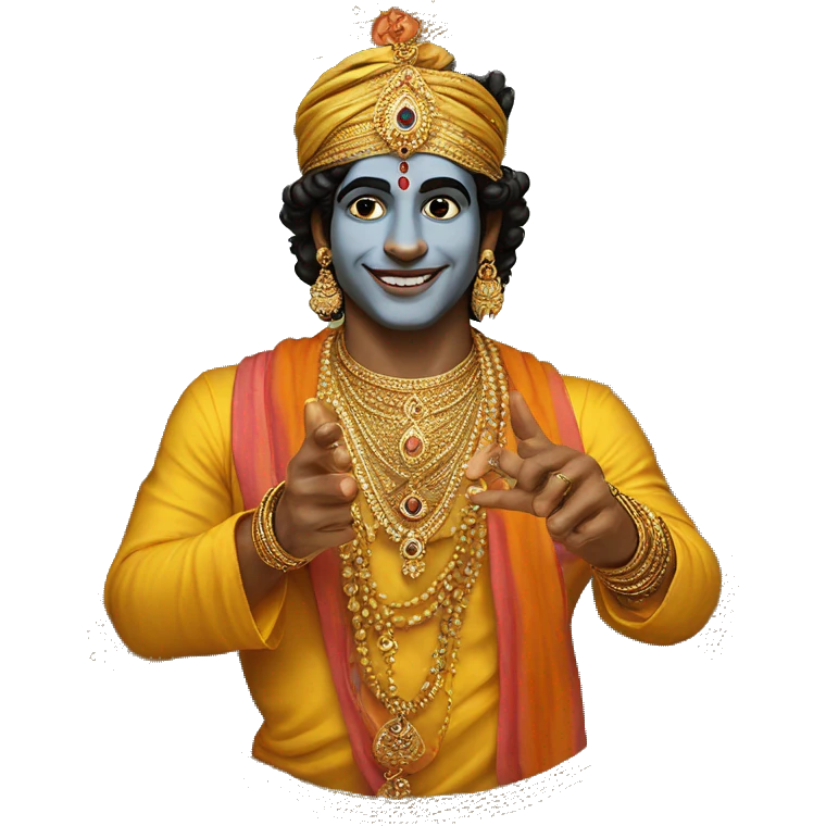 Krishna ji wearing mor paak emoji