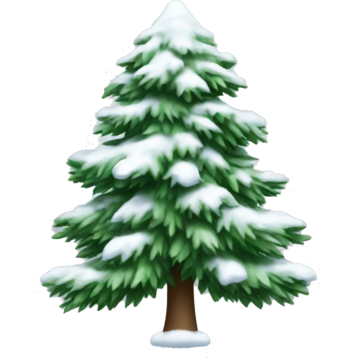Evergreen with snow emoji