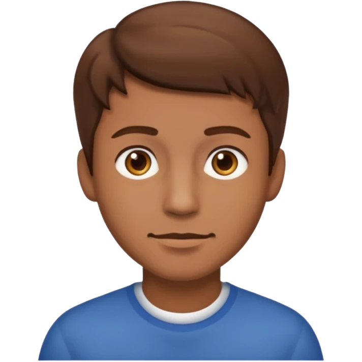 homem de pele parda clara e cabelo castanho emoji