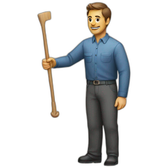 A man putting emoji